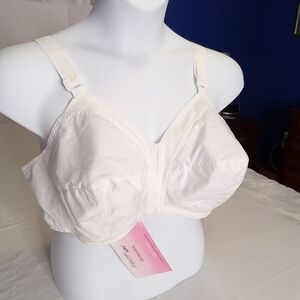Exquisite Form Fully 510053 White Front-Close Wireless Full-Coverage Bra 46D NWT